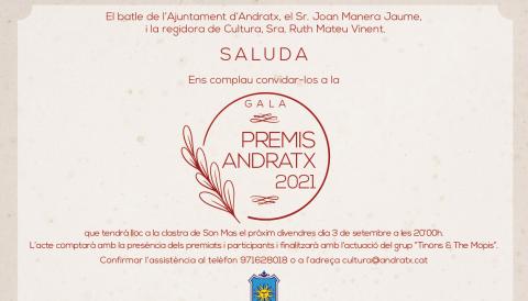 Saluda convidada Gala Premis Andratx 2021